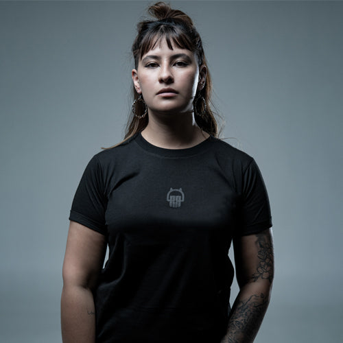 Camiseta clásica con estampado en negro Trueno & Vodka para mujer